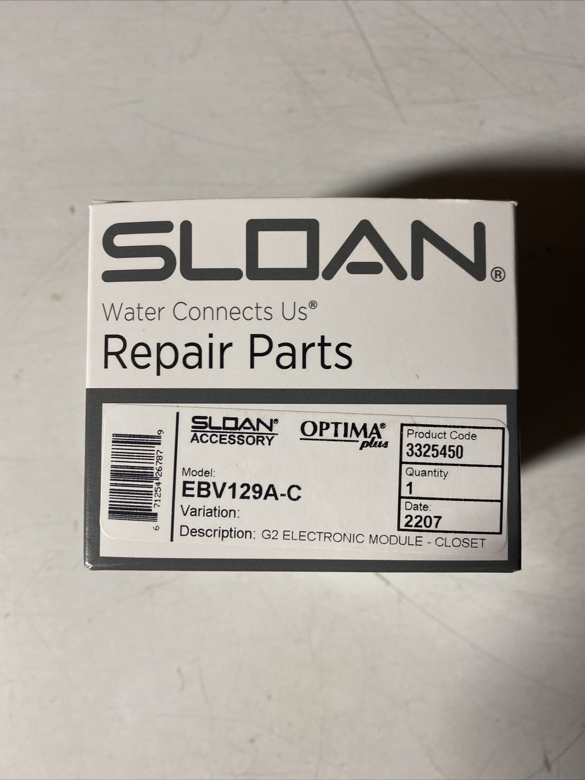Sloan EBV-129A-C G2 Electronic Module, Water Closet