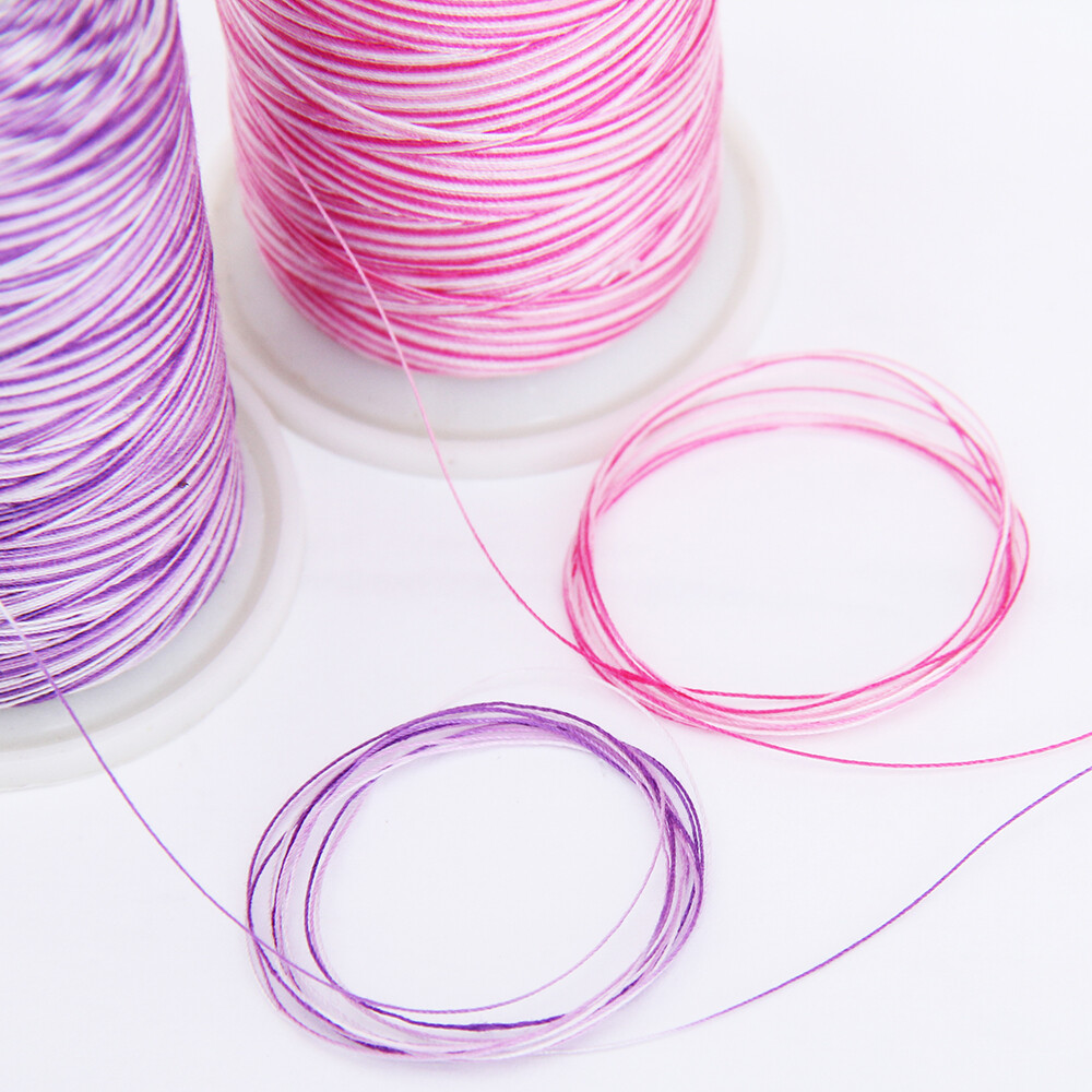 VARIEGATED MULTICOLOR 100% COTTON THREAD 600M BY THE SPOOL - 22 COLORS AVAILABLE