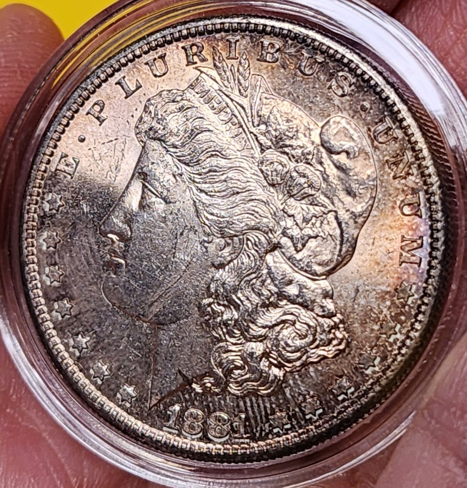 1881-S $1 Morgan Silver Dollar~TONED