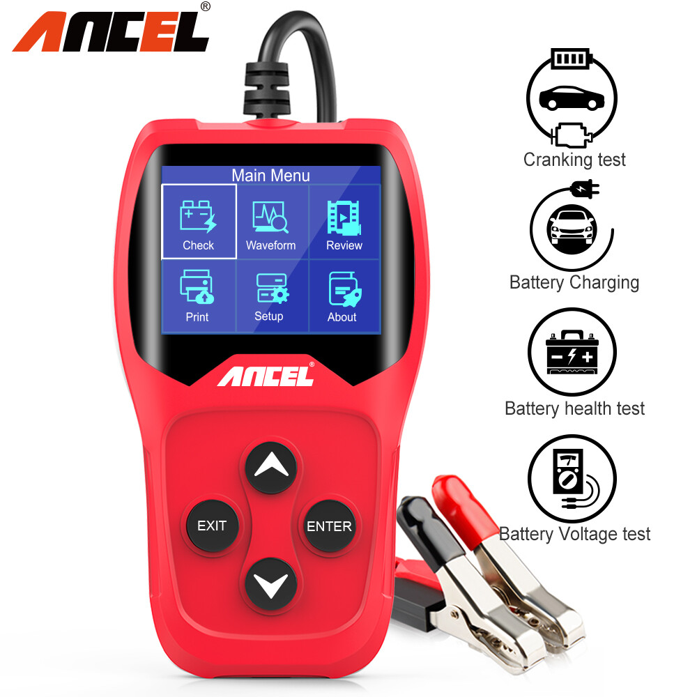 12V Car Battery Tester Digital Battery Analyzer Cranking Charging Load Cell Test