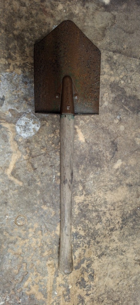 WW2 USMC M43 Entrenching Tool, Modified With Fixed Handle. Rare