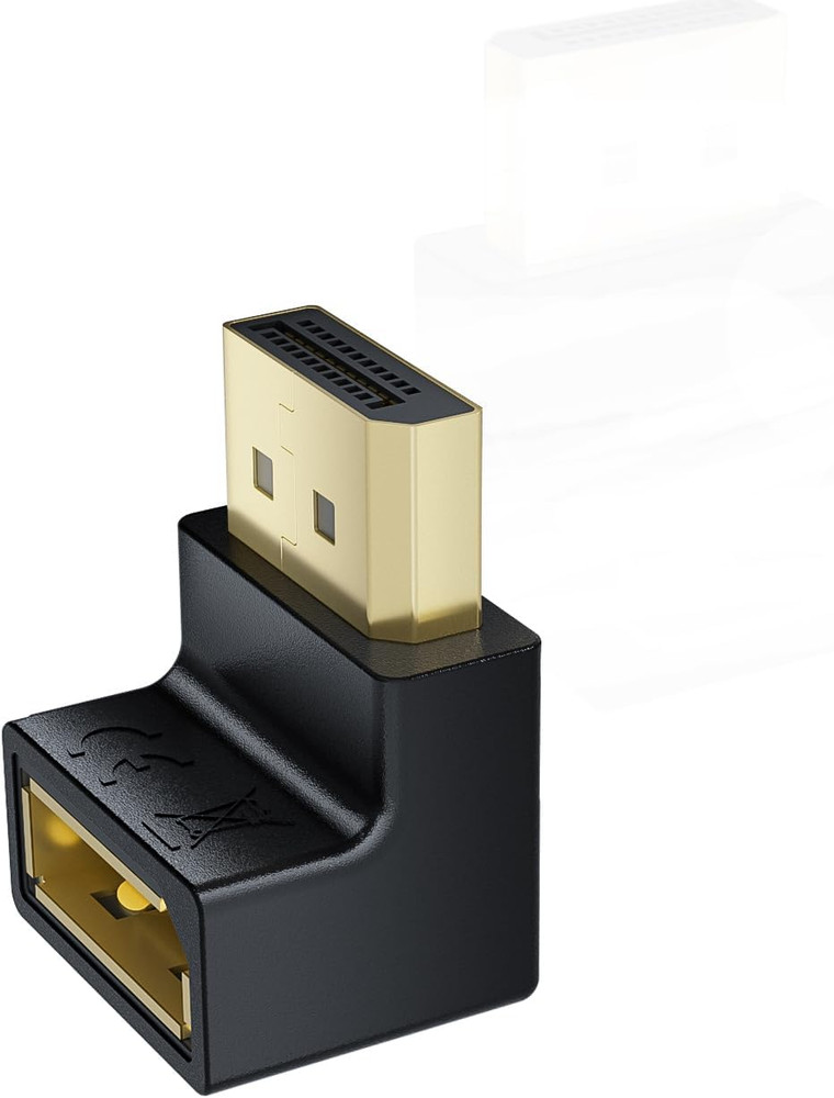 90 Degree Displayport 1.4 Socket Adapter Model A
