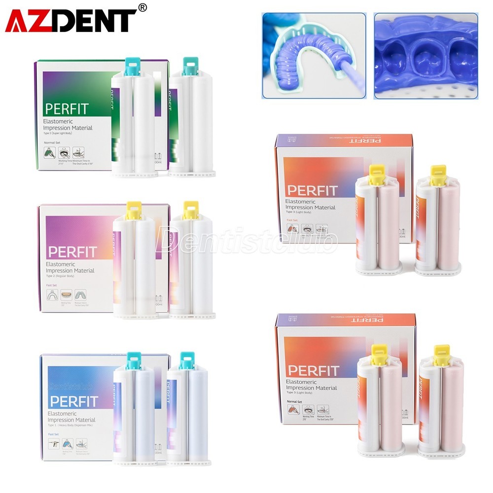 Dental Elastomeric Impression Material Fast/Normal Set Type 1/2/3 Dispenser-Mix