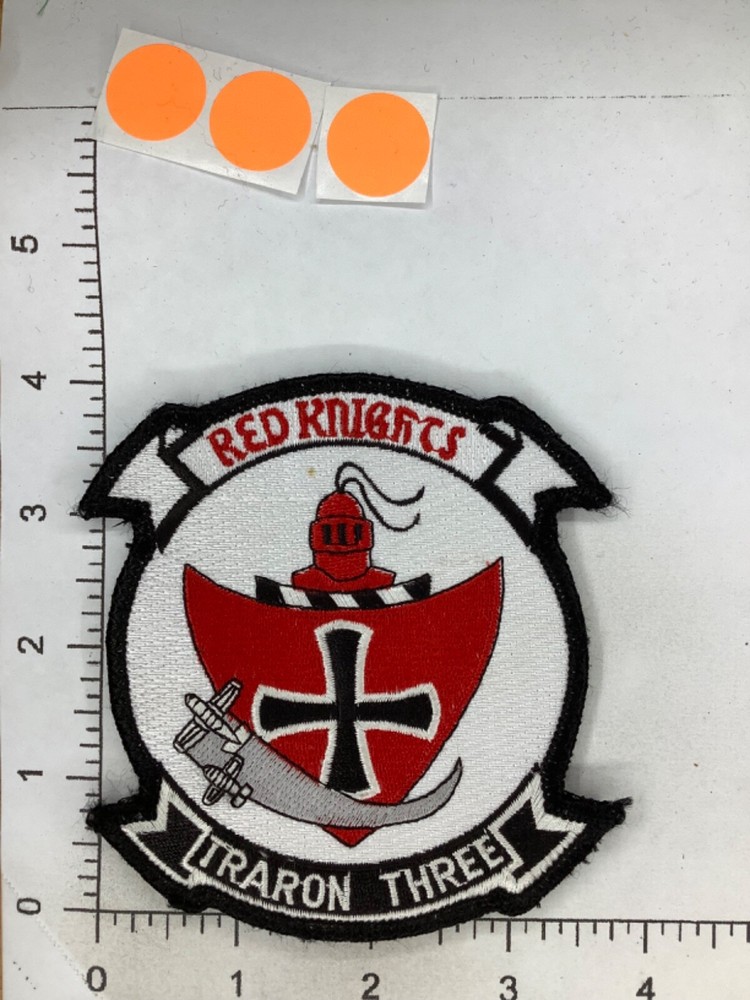 VINTAGE US NAVY RED KNIGHTS TRARON THREE PATCH