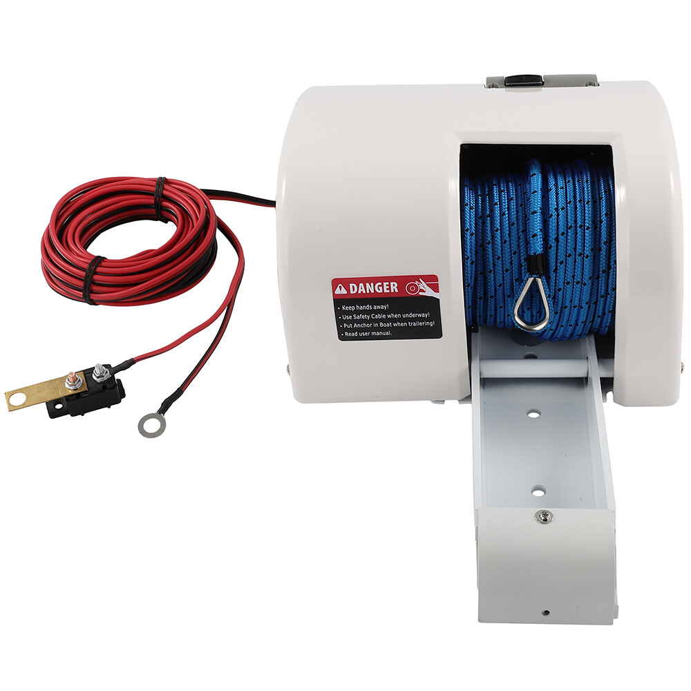 35 LBS Saltwater Electric Anchor Winch With Wireless Remote Control Kit Boat