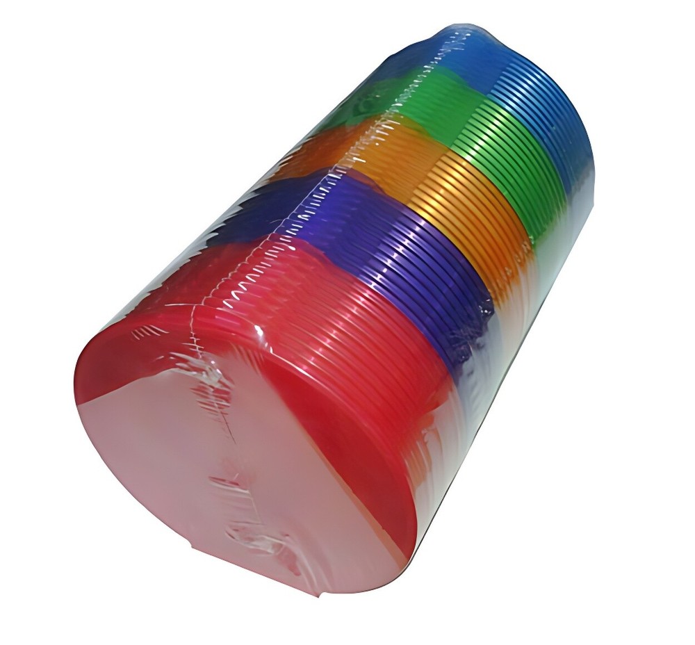 Assorted Color Round ClamShell CD/DVD Case with Lock Lot