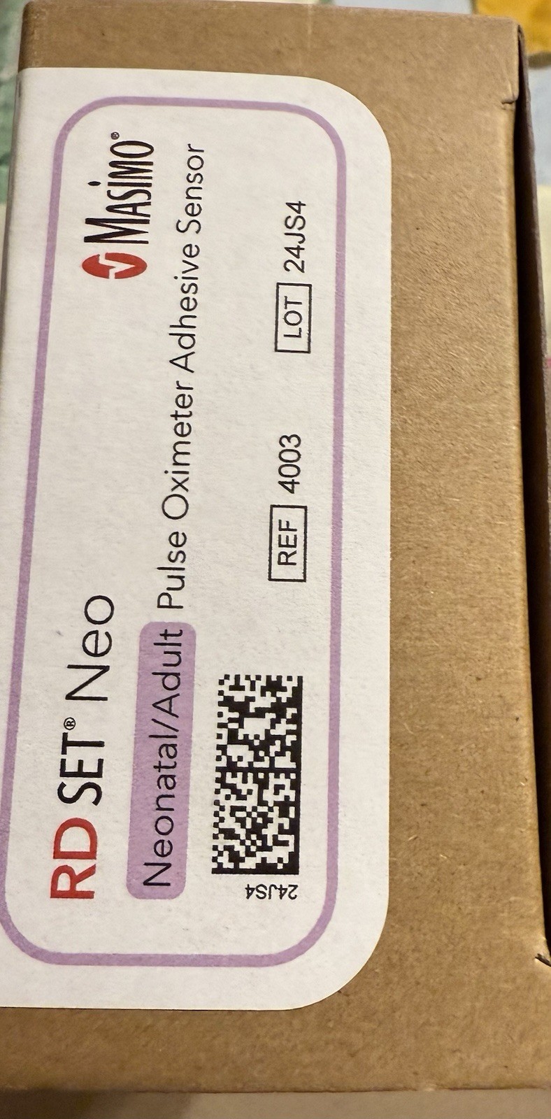 Masimo RD Set Neo Pulse Oximeter Adhesive Sensor 3kg 40kg Box Of 20 REF 4003