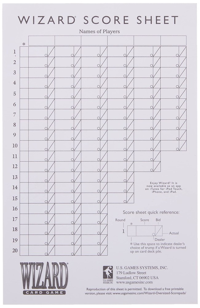 Wizard® Oversized Scorepads