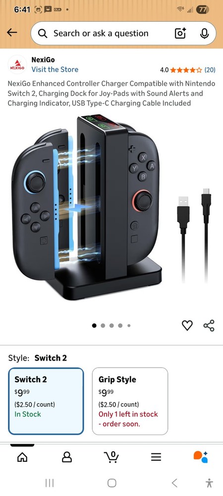 Nintendo Switch 2 Bundle - case, cooler, controller charger, protector, grips