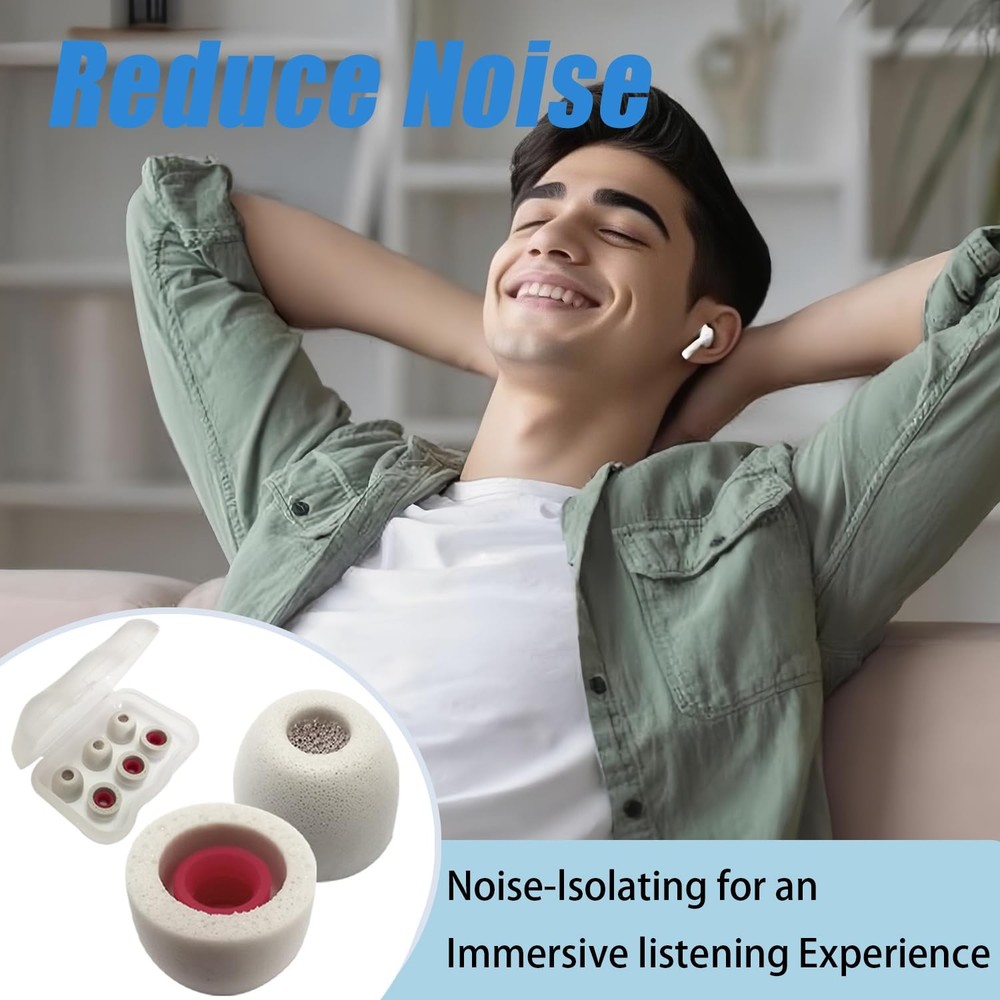 Extra Small Earbud Tips, Memory Foam Tips Small, Gray-Extra