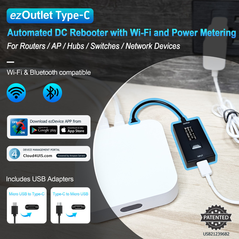 ezOutlet Type-C Auto Reboot, Metering, Automatic Power-Reset Devices