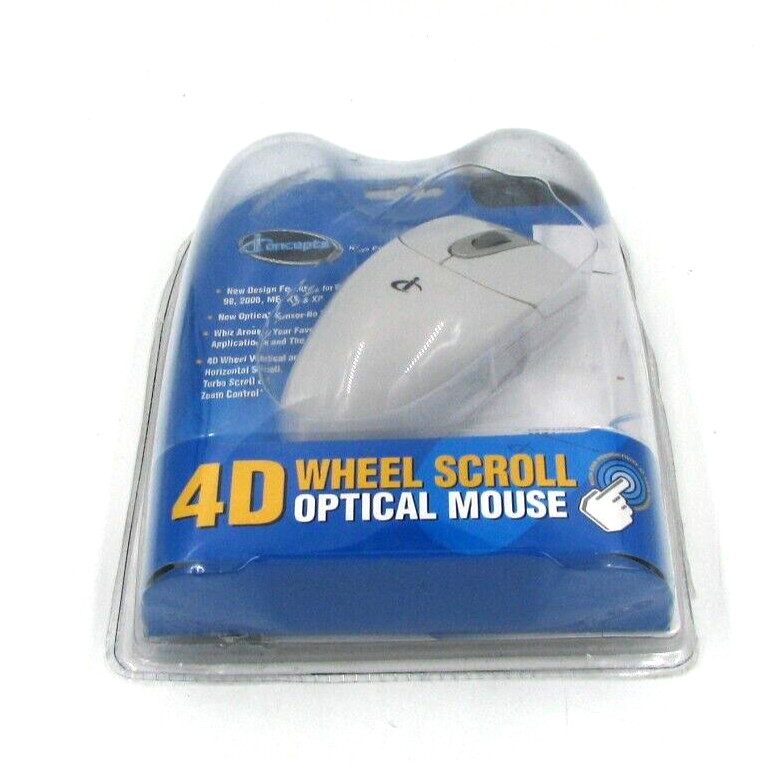 iConcepts PC 4D Wheel Scroll Mouse PS/2 Interface