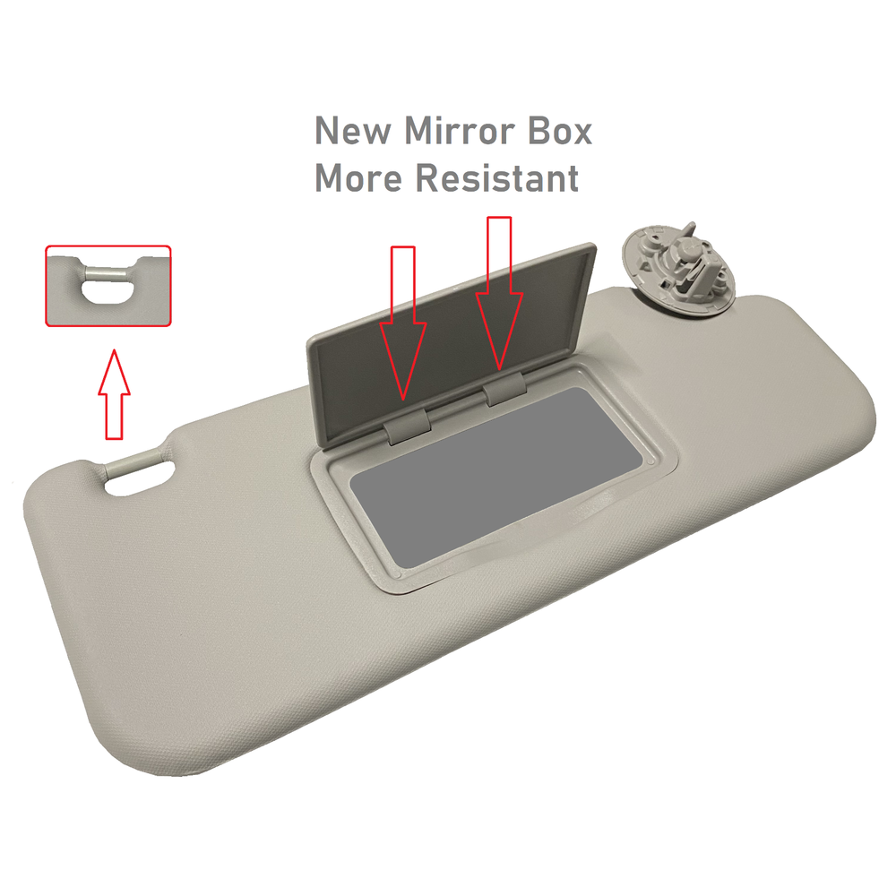 Sun Visor For Chevy Malibu 2008-2012 Pair Set Left+Right Gray Titanium 2MPLASTIC