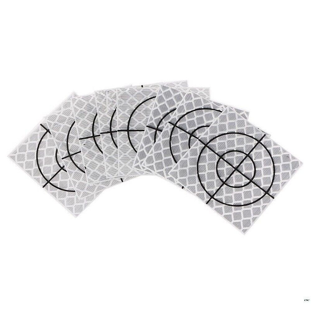 100Pcs 40*40mm Total Station Reflector Silver Reflective Target