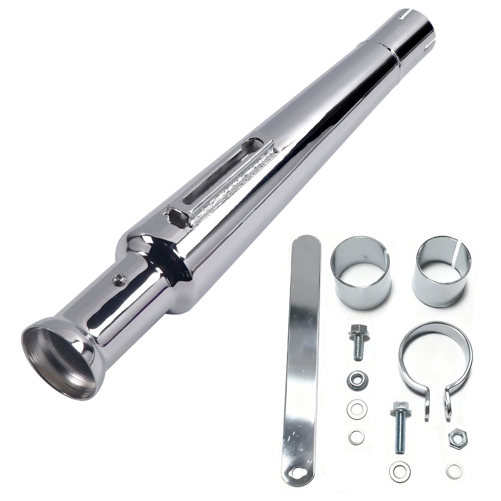 Upswept Front Exhaust Pipe Set for Shovelhead 1970-1984 Custom & Slip on