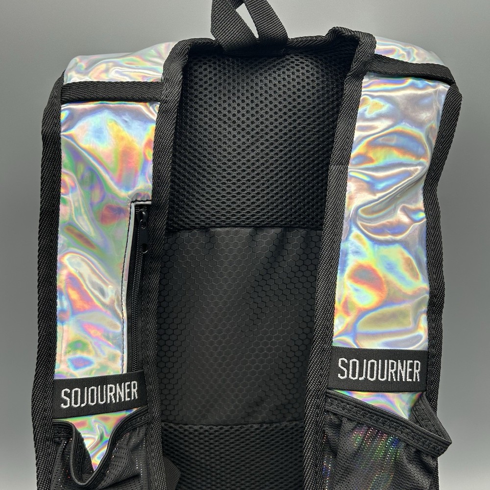 Sojourner Hydration Backpack Holographic Silver Reflective 2L Bladder Run Hiking