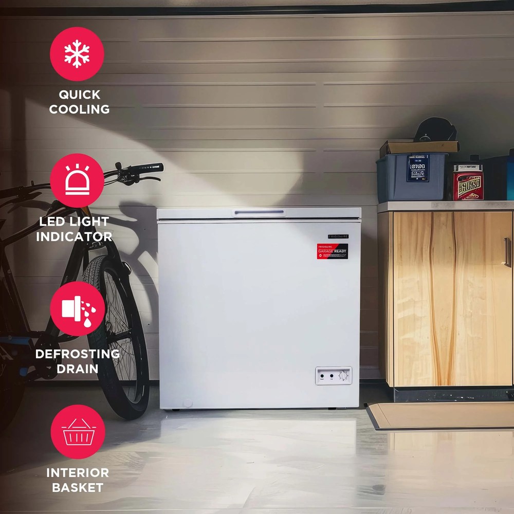 70 Cu ft Chest Freezer White Compact Storage