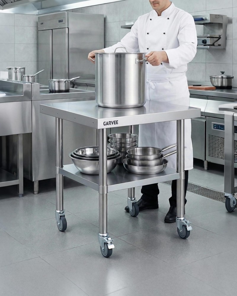 Stainless Steel Table, NSF Commercial Restaurant Kitchen Prep & Work Table