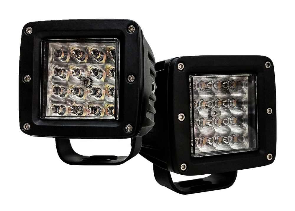 White/Amber Multi Function LED Pod - (PAIR) - SHIPS FROM USA!!