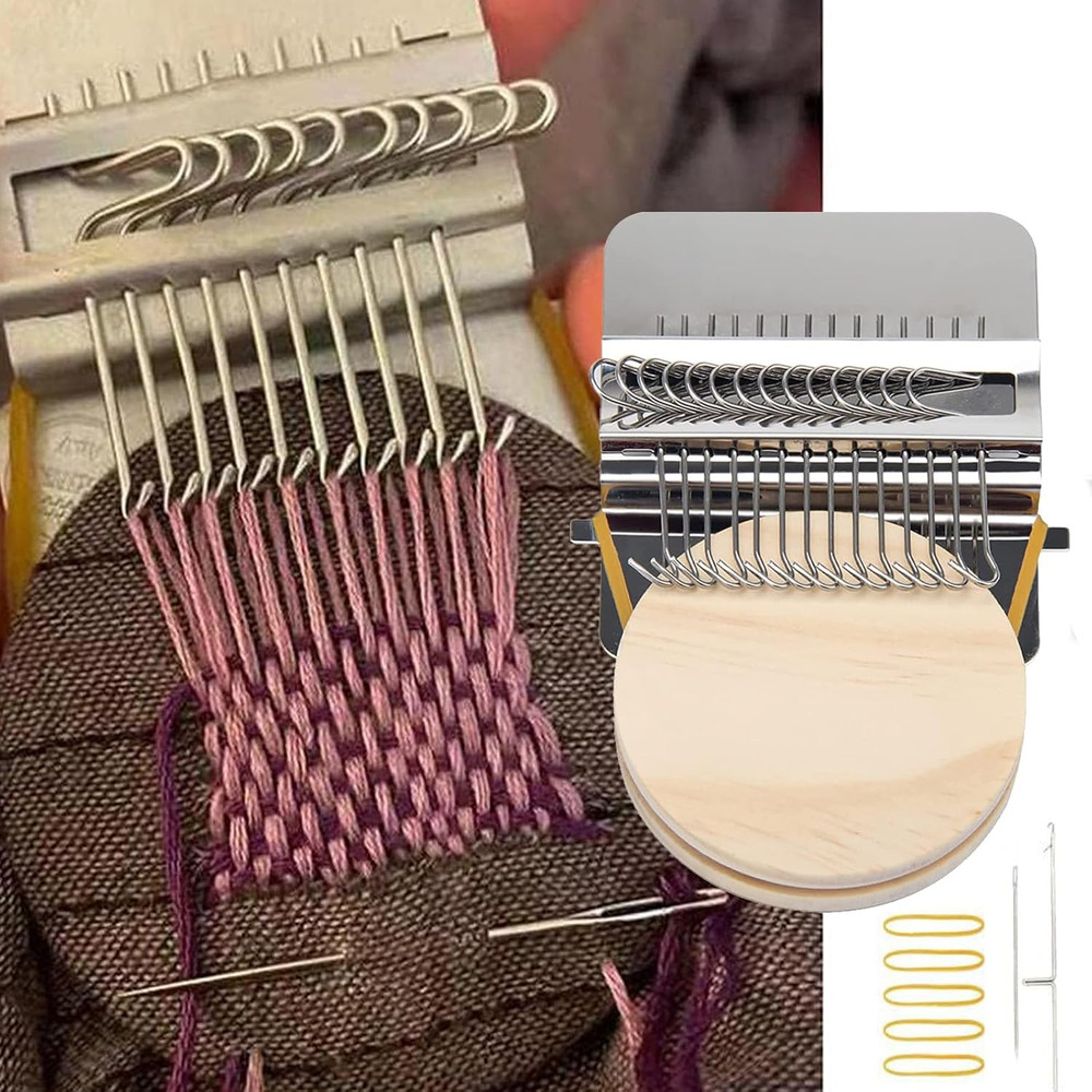 Small Loom Speedweve Type Weave Tool,Darning Loom Quickly Mini Mending Convenien