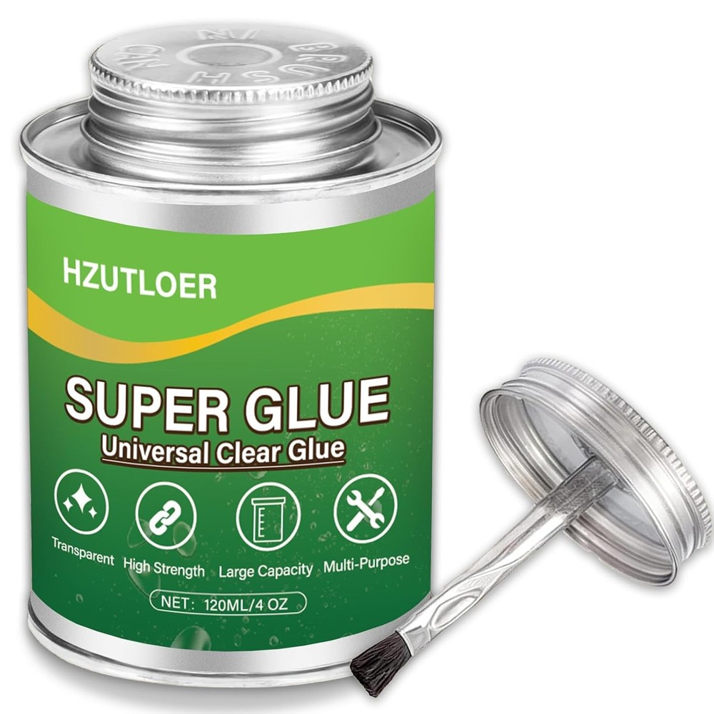 120ML Clear Super Glue w/ Brush Multi-Purpose Adhesive