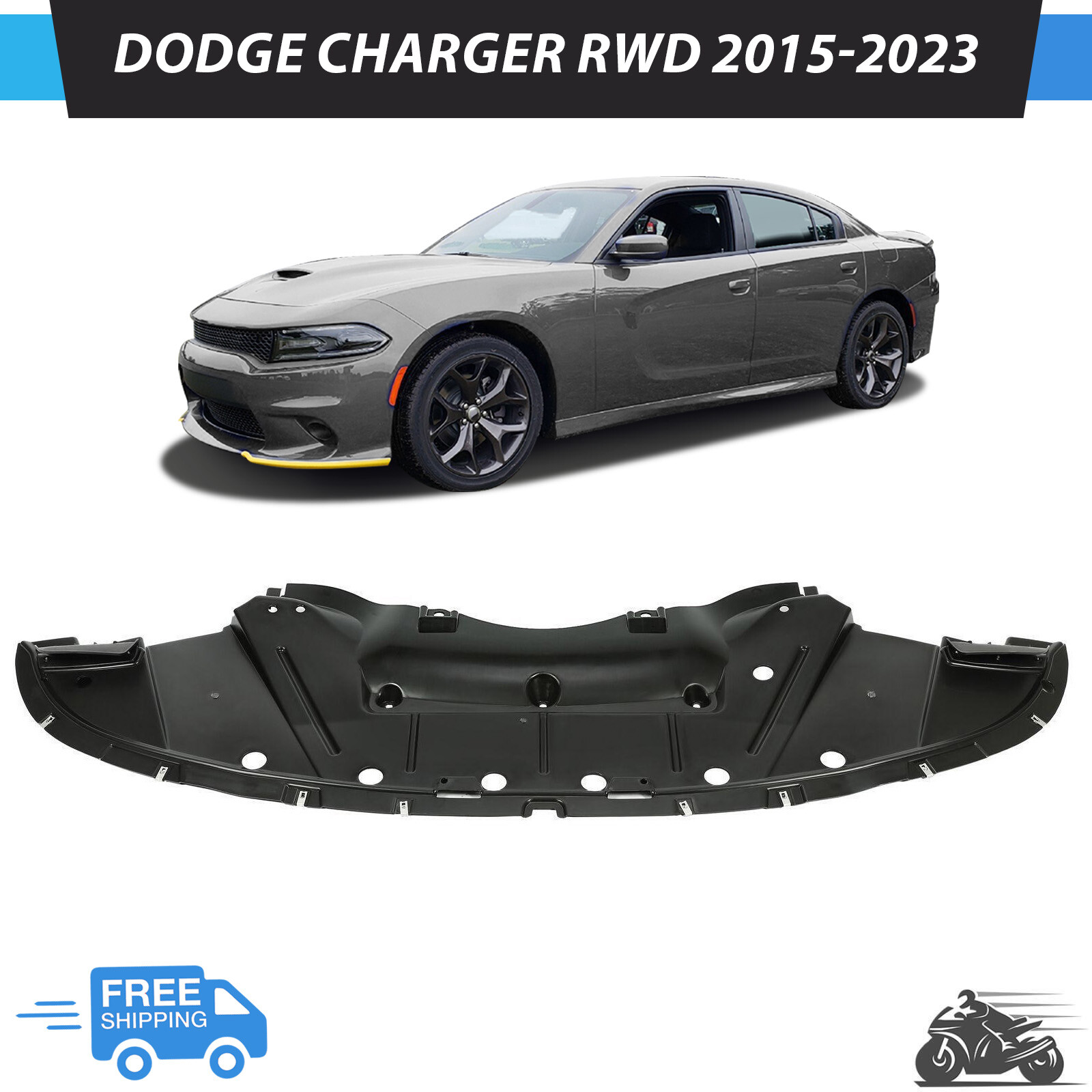 Engine Splash Shield For 2015-2023 Dodge Charger Engine Under Cover #CH1228130