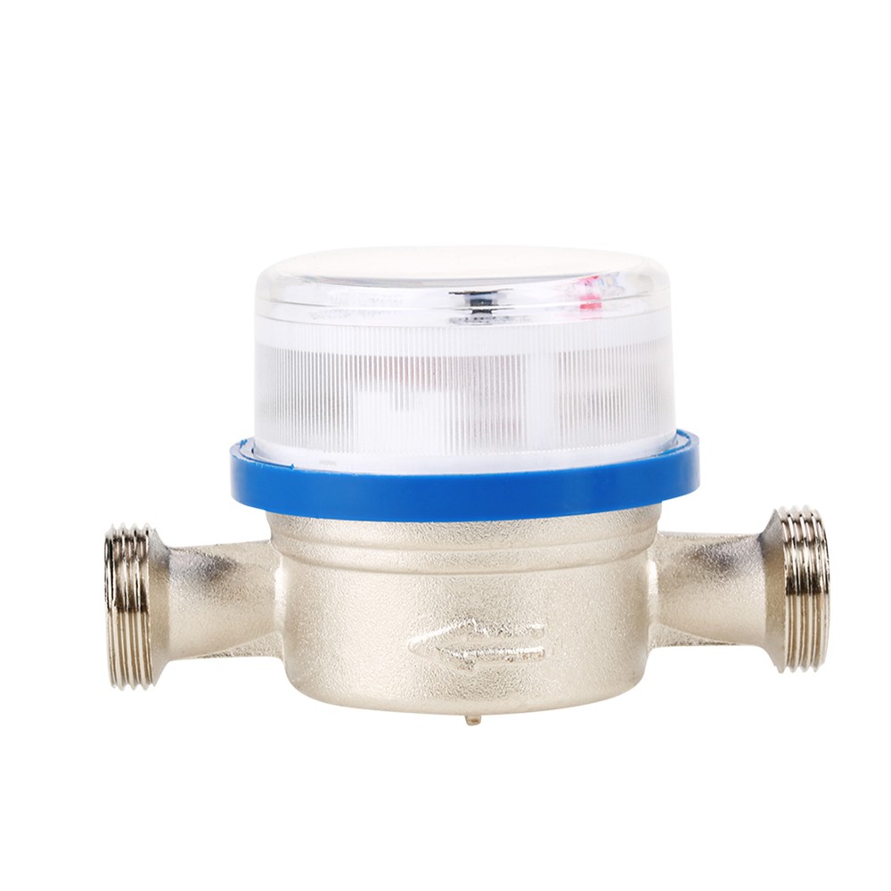 15mm 1/2" Plastic Cold Water Meter Single Water  Dry Table Measuring Tools