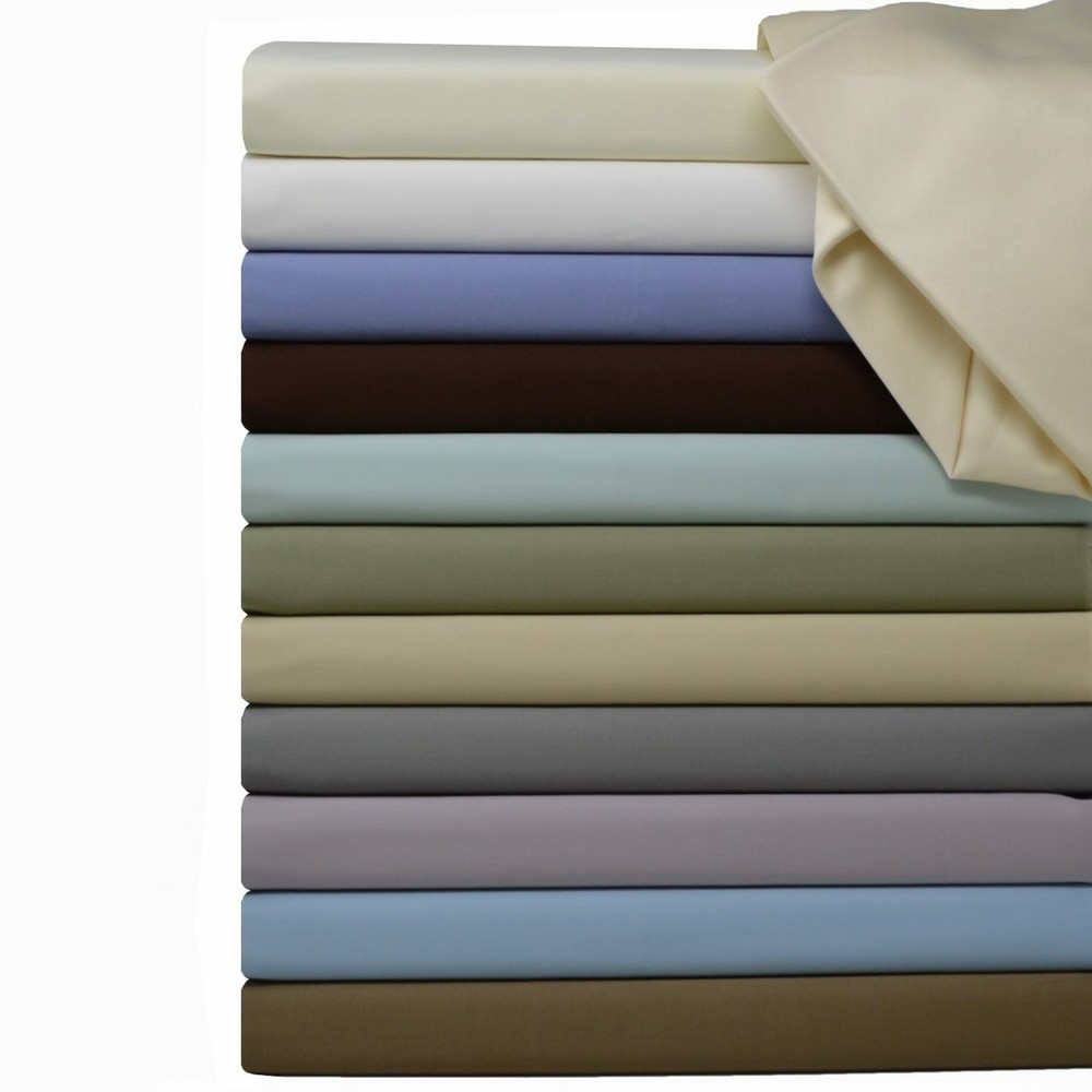 Luxury Ultra Soft 100% Pure Combed Cotton Sheet Set Deep Pocket Solid 600 TC Set
