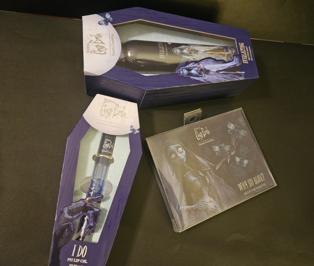 Corpse Bride Multi Use Palette Everlasting Setting Mist & Lip Oil Makeup Set New