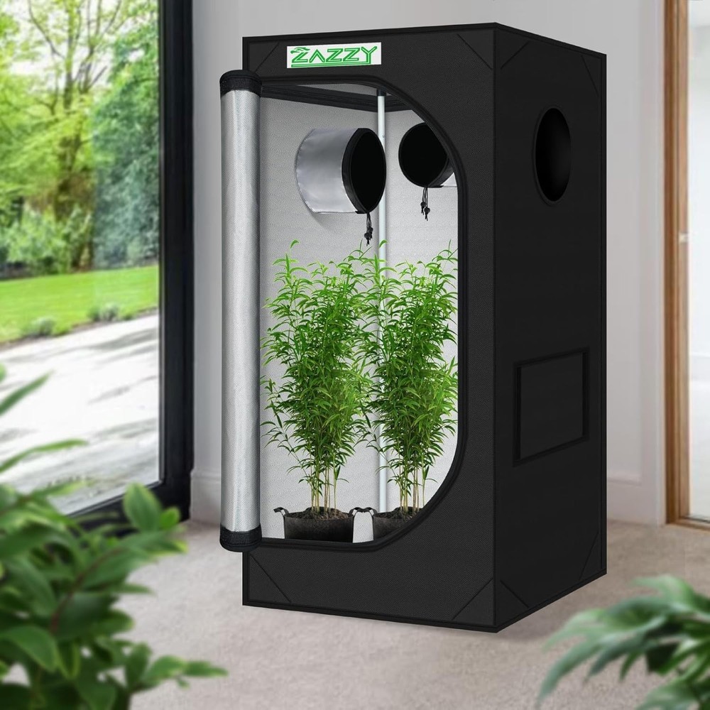 Compact 2x2 Grow Tent with Heavy-Duty Frame & Easy-Access Observation Window