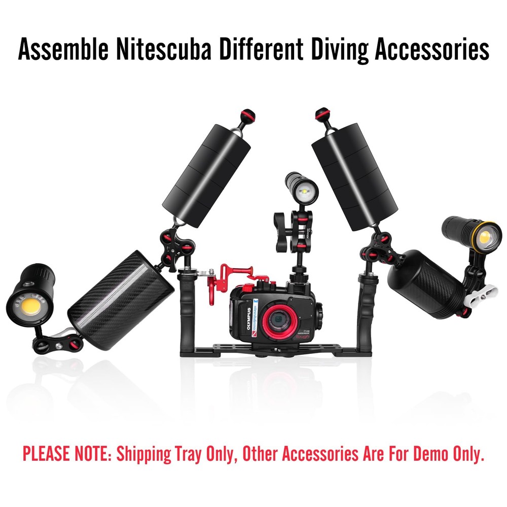 NS10 Underwater Camera Tray extendable Handle Grips Bracket for gopro,pt059,r...