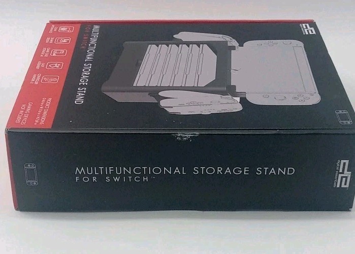 Nintendo Switch Storage Tower Stand Game Rack & Controller Holder Black New NIB