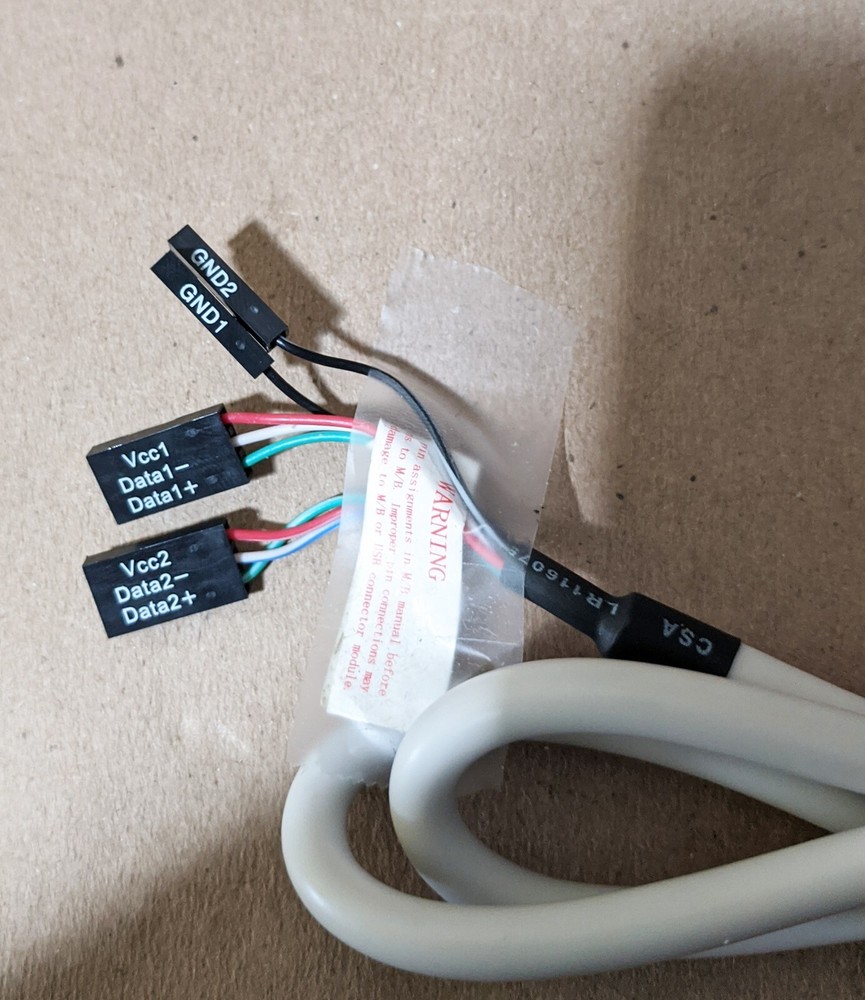 2-Pack: NEW 2x Front USB Port PCB Board Module Connector PC Case Internal Cable