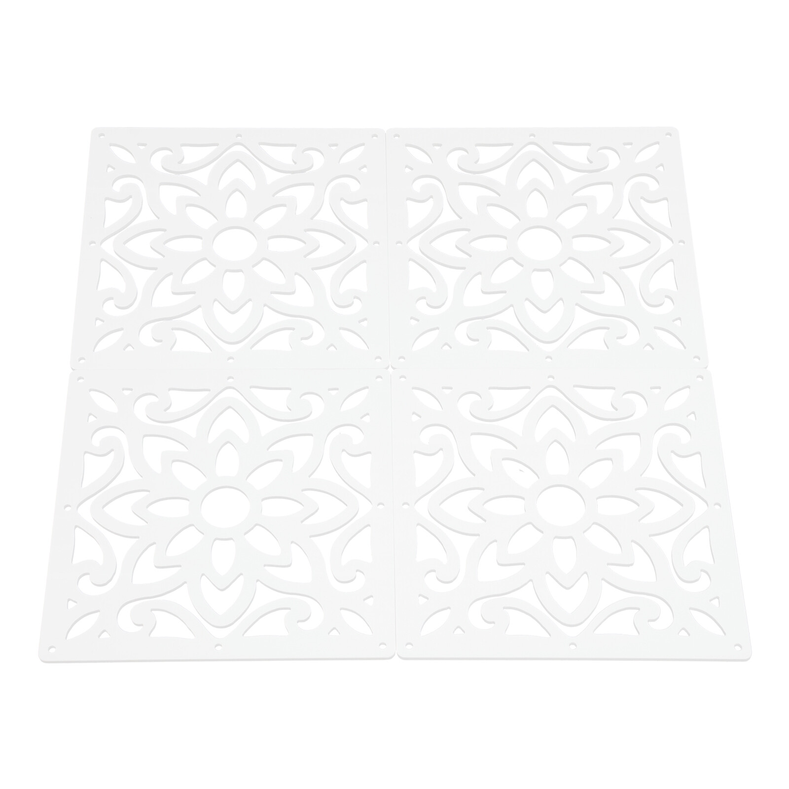 24 PCS Hanging Room Divider Screens Flower Carving Pattern Panels Home Office