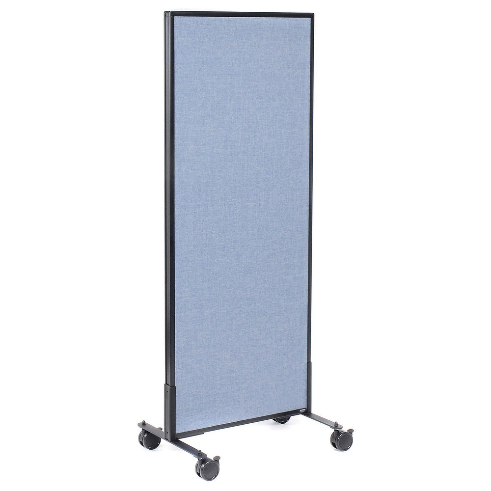 24-1/4"W x 63"H Mobile Office Partition Panel Blue