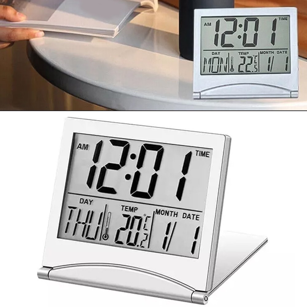 LCD Timer and Temperature Display on Portable Digital Travel Alarm Clock