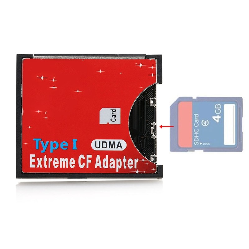 Single Port Micro-SD SDXC TF to Compact Flash CF Card Reader Adapter
