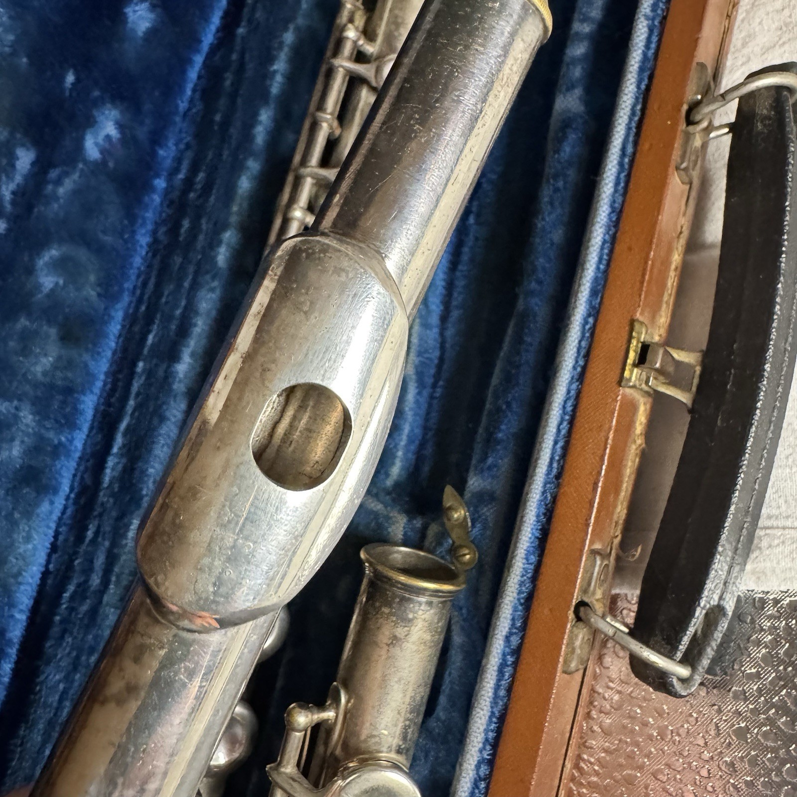 Vintage Alexandre Paris Flute With Case Italy Silver Plated 1713 W/Cleaning Rod