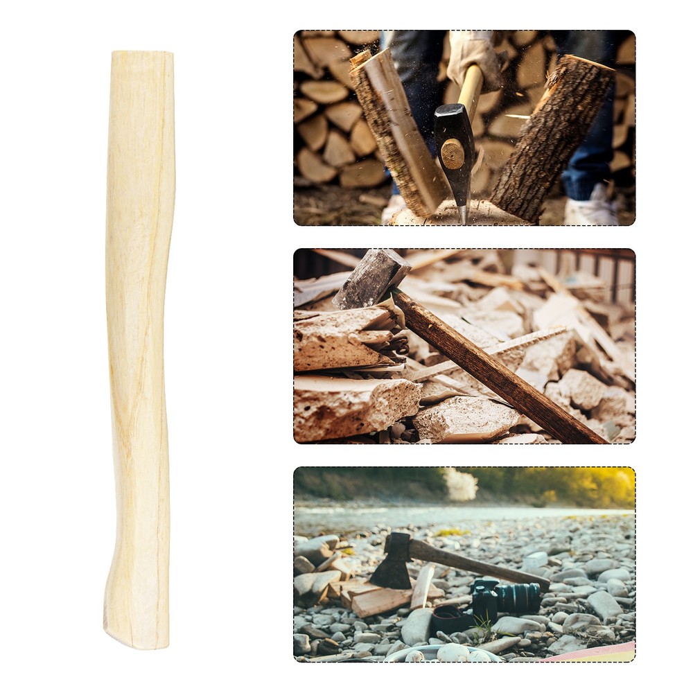 1Pcs 38cm Wood Handle Replacement Curved Replaceable Handle