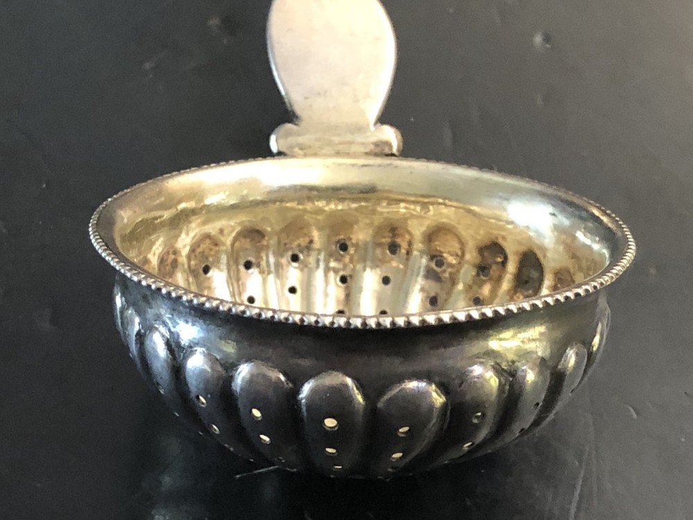 Antique 84 Silver Imperial Russian Dated 1830 Tea Strainer.