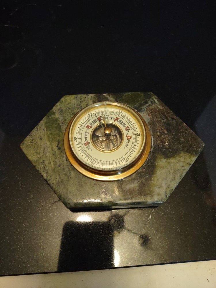 Vintage West Germany Stellar Barometer With Marble Base. Beautiful