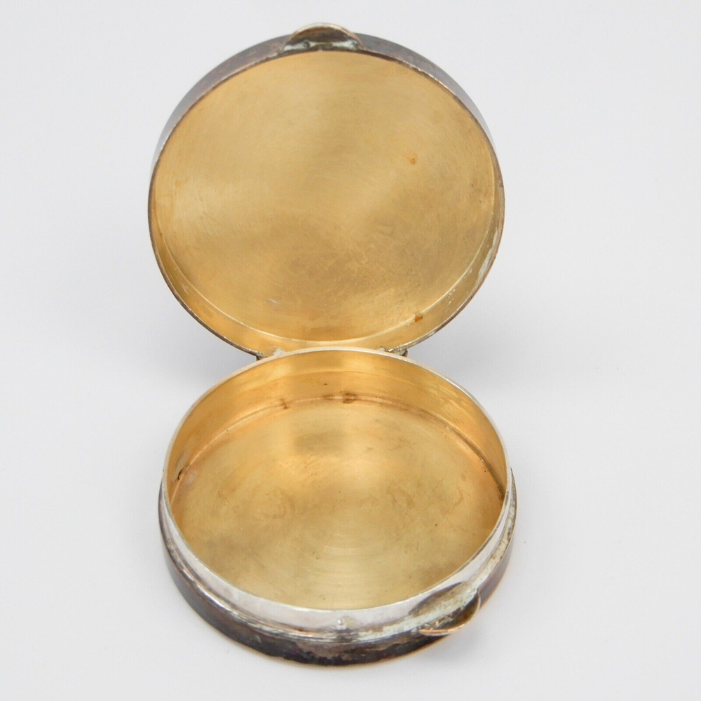 MONO Engraved "TMC" Round Solid STERLING Silver Compact Pill Box Pot 1.5" - 22g