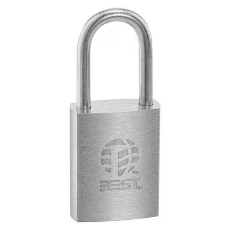 Best 41B722l Padlock, Coreless, Long Shackle, Rectangular Zinc Alloy Body,
