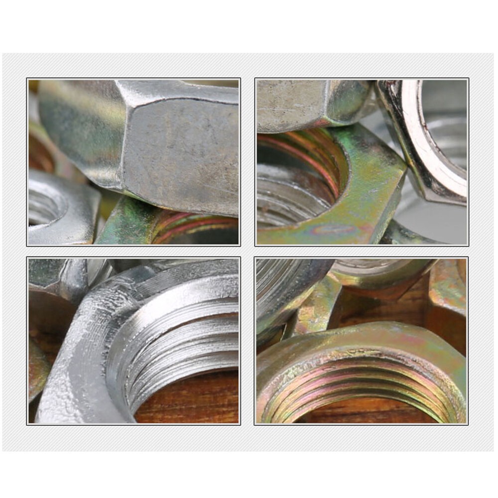 M7 - M16 Fine Pitch Thread Hex Thin Half Lock Nuts Hex jam Nut Zinc Plated Steel