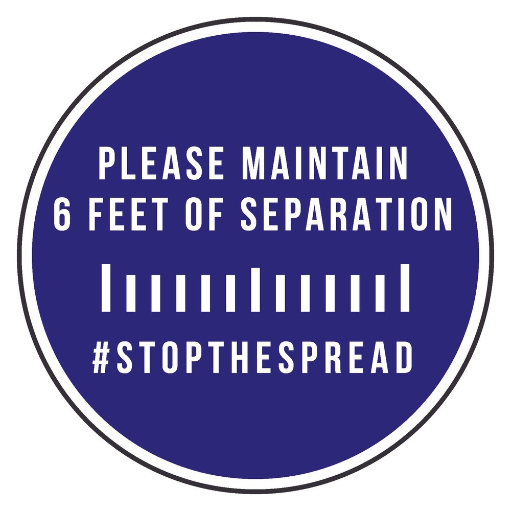 12" Diameter Stop the Spread Floor Graphic (25 per Pack)