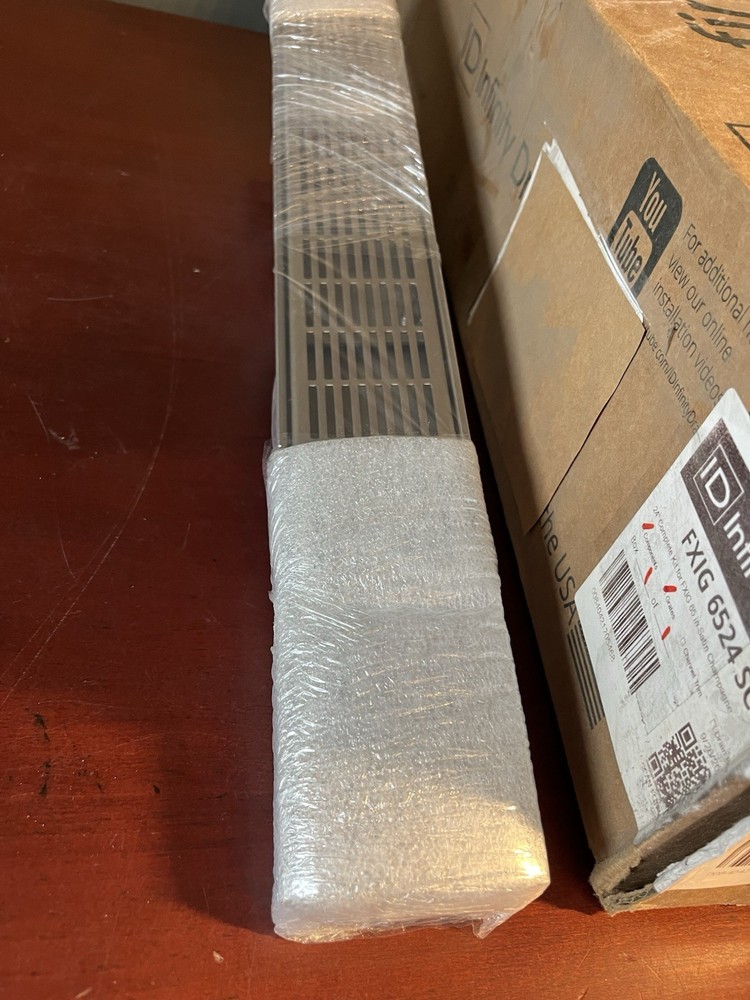 Infinity Drain 6524 SC FXIG 24” 65 Linear Drain Kit Perforated Slotted Grate