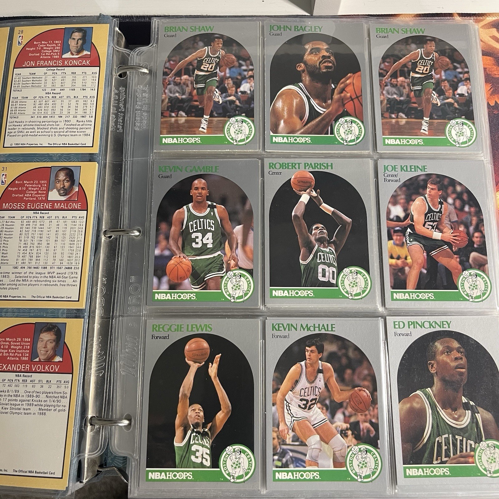 Binder Full of Vintage Basketball Cards