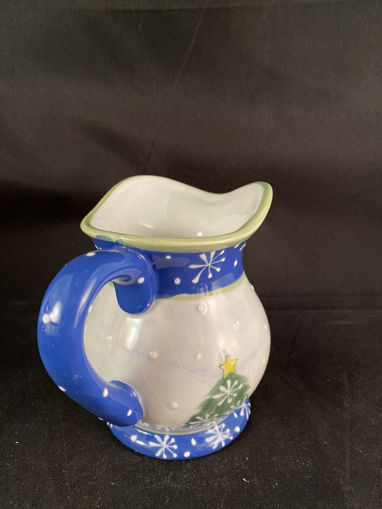 Snowman Christmas Tree Creamer Holiday Ceramic