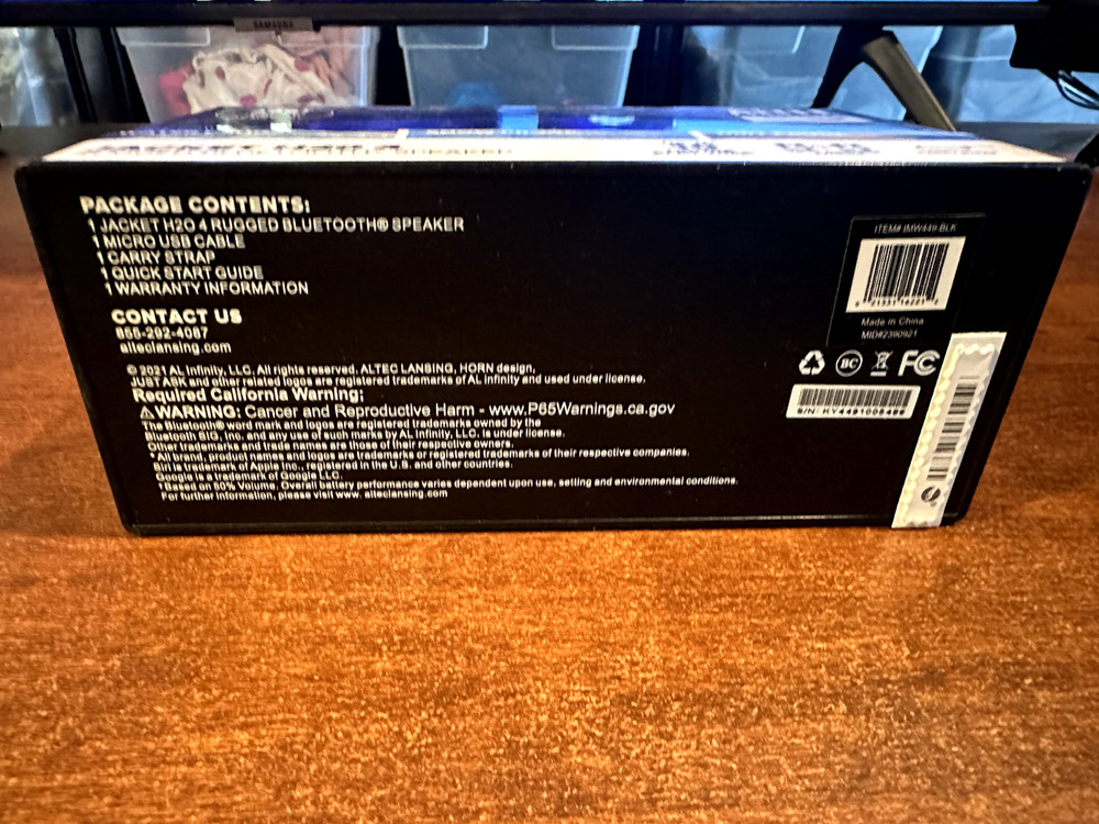 LifeJacket H2O 4 - Waterproof Bluetooth Speaker, Durable & Portable Speaker w...