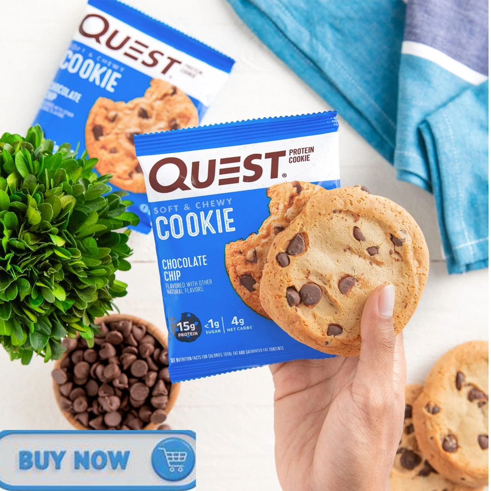 Quest Soft & Chewy Protein Cookie, High Protein, Chocolate Chip, 4 Count